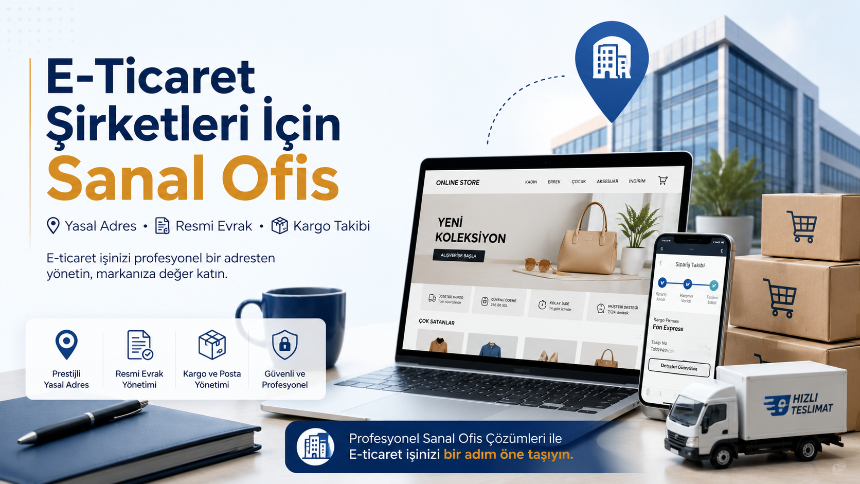 E-ticaret şirketleri için sanal ofis ve yasal adres